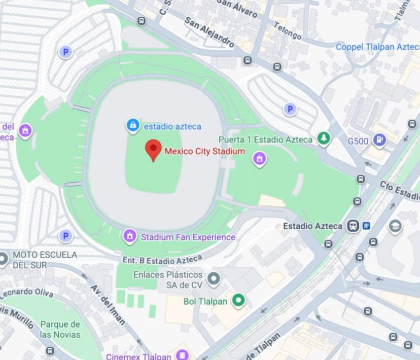Carte Estadio Azteca